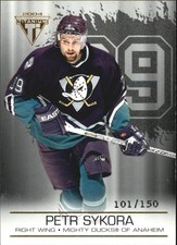 2003-04 (DUCKS) Titanium Hobby Jersey Number Parallels #3 Petr Sykora/150