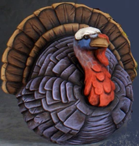 Ceramic Bisque~~ Ready to Paint~~~ Whittled Turkey - Picture 1 of 1