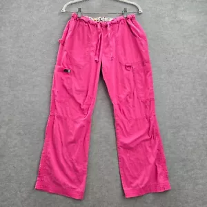 Koi Women Scrub Pants PS Pink Cargo Logo Cotton Polyester READ - Picture 1 of 13