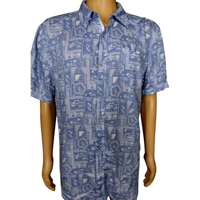 Camisa Hawaiana Tiki Cruise Botones Para Hombre Talla XXL 2XL Age Of Wisdom Foto 1 de 4