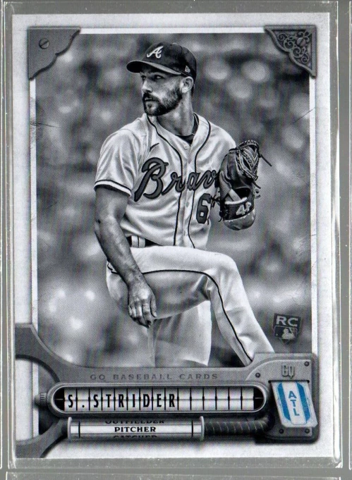 2022 Topps Gypsy Queen Black and White #44 Spencer Strider /50  - Image 1 of 1