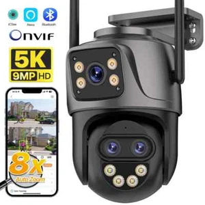 HD WiFi IP Camera Three Lens Dual Screen Camera Auto Tracking Home Surveillance - Picture 1 of 31