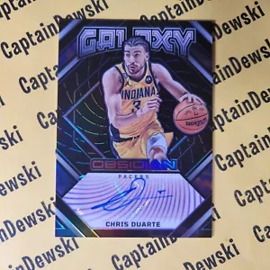 CHRIS DUARTE 2022-23 Panini Obsidian #23/75 Galaxy Tinta Grabado Eléctrico Púrpura AUTO - Imagen 1 de 4