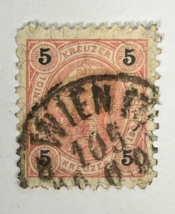 Francobollo Austria 5c kreuzer - prima emissione (usato) X42 - Foto 1 di 2