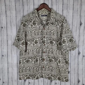Camisa Hawaiana Ocean Pacific Para Hombre Talla Mediana Palmeras Floral OP De Colección  - Imagen 1 de 6