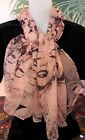 Ładny różowy Marilyn Monroe Nadruk głowy Szyfon Szal Szal Okłady #504