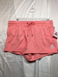 Reebok Renew French Terry Athletic Shorts Strawberry Ice Women's Size XL NWT - Picture 1 of 13