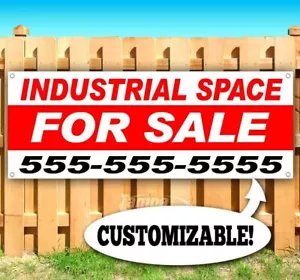 ESPACIO INDUSTRIAL EN VENTA Publicidad Vinilo Bandera Letrero PERSONALIZADO PH# - Imagen 1 de 6