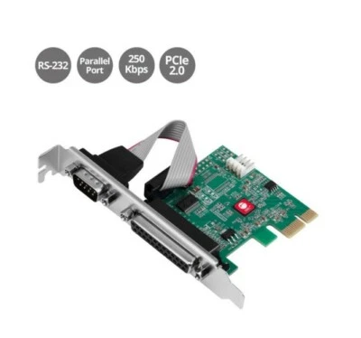 Siig JJ-E20311-S1 DP Cyber 1S1P PCIe Card Serial/Parallel Combo Adapter - Image 1 of 4