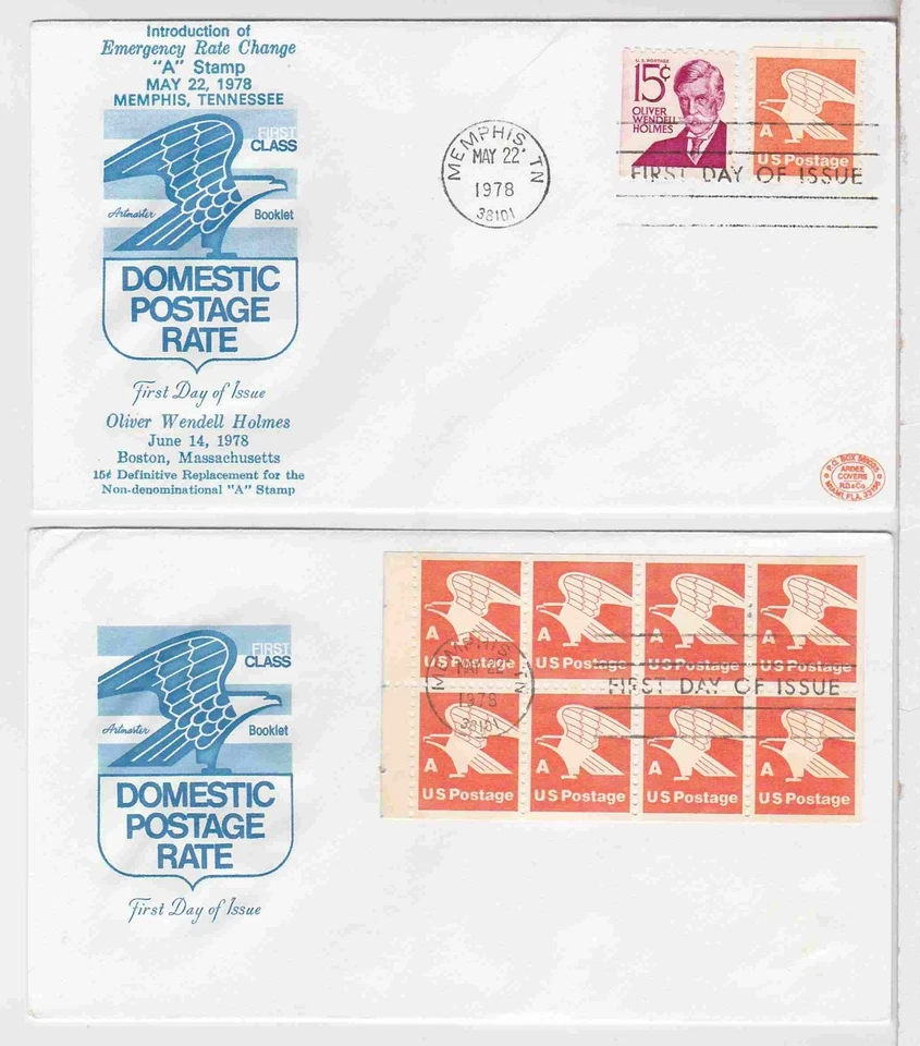 TurtlesTradingPost- "A" Stamp Rate Change 1978 #1735A Booklet Pane FDC Artmaster - Image 1 of 1