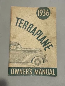 1936 Hudson Terraplane Owners Manual 17" Chassis Lube Chart Brakes Clutch Carb. - Bild 1 von 13