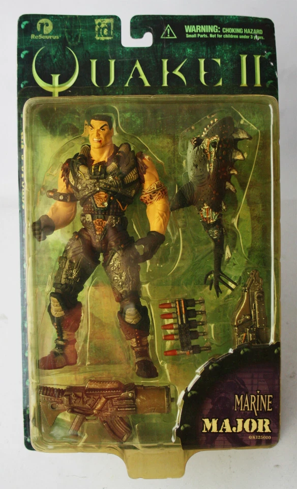 1998 ReSaurus Toys Quake II 2 Marine Major Action Figure W/ Weapons R42