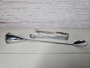 MCM Barware Cocktail Stirrer Shot Swizzle Stick Mixing Spoon/Ice Tongs USA Made! - Picture 1 of 5