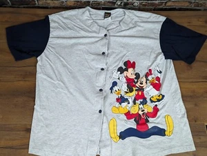 Vintage Disney Mickey Unlimited Baseball Jersey Shirt Minnie Goofy Donald Daisy - Picture 1 of 7