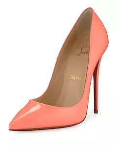 100% AUTH NEW WOMEN LOUBOUTIN SO KATE 120 FLAMINGO PATENT PUMP/HEEL US 9 - Picture 1 of 8