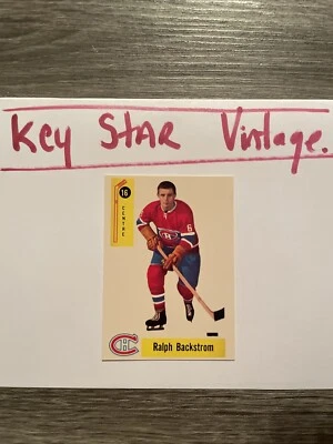 1992/93 PARKHURST...RALPH BACKSTROM...PARKIE REPRINTS...CARD # PR-18...CANADIENS - Image 1 of 2