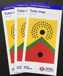 ❤️3x TFL London Underground Tube Map JAN 2022 - Northern Line Bank Closure NEW - Picture 1 of 4