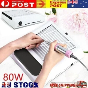 80W Nail Art Dust Suction Collector Vacuum Fan Cleaner Manicure Salon Machines - Picture 1 of 11