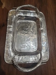 Beatriz Ball Serving Tray Western Antler Handmade Aluminum Alloy vintage 90's - Picture 1 of 12