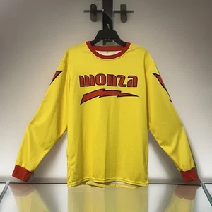 Monza Lightning Bolt gelb BMX Trikot Medium leicht feuchtigkeitsableitend - Bild 1 von 7