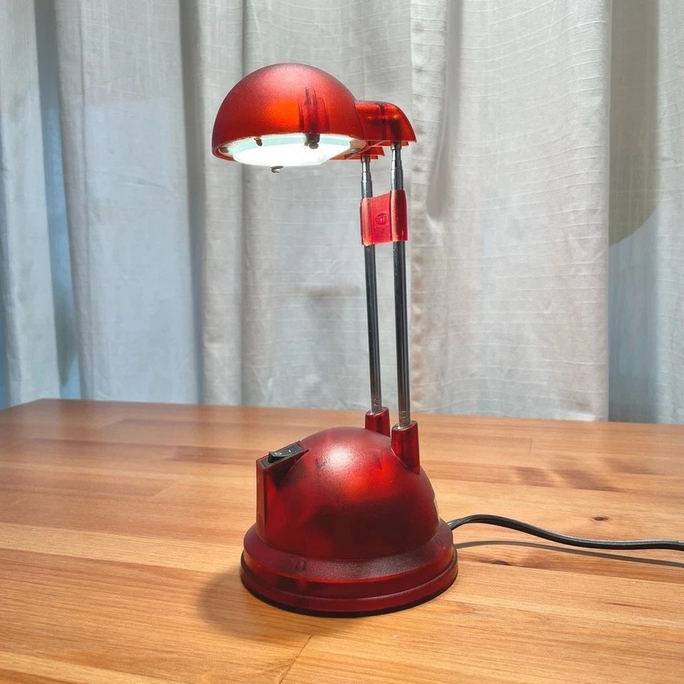 VTG Ikea Espressivo Matte Red Transparent Telescopic Desk Task Lamp Adjustable - Image 1 of 4