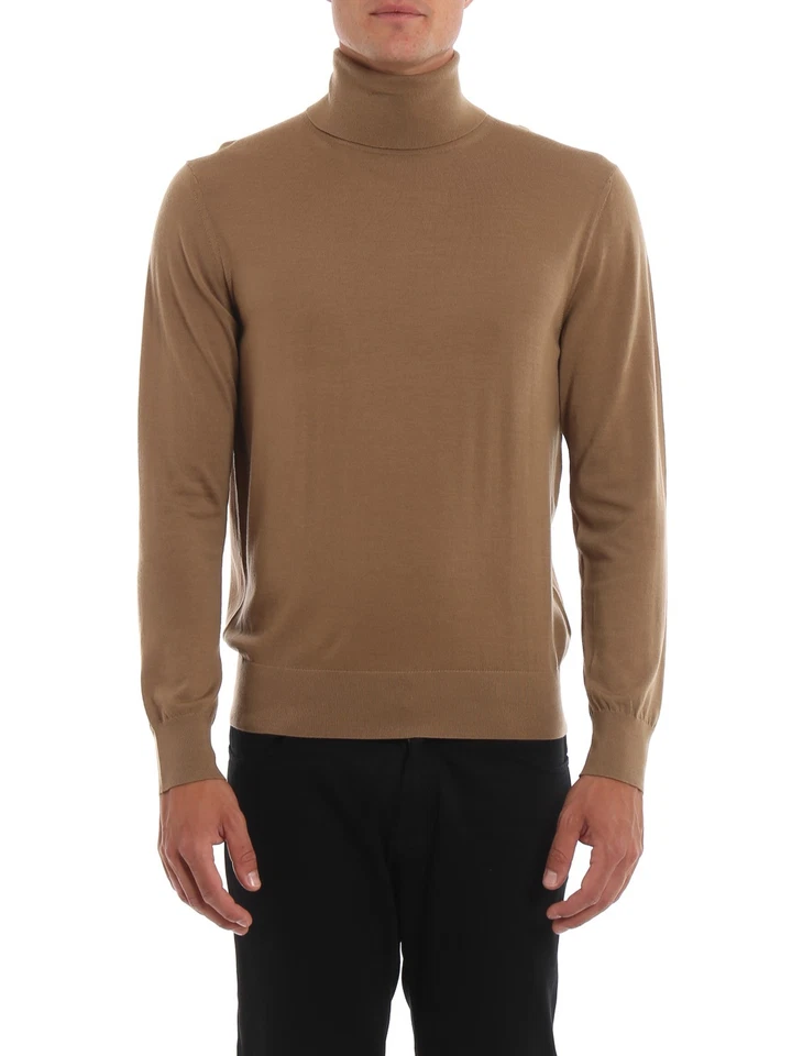 SUÉTER GOLA ALTA CAMELO LUXO ZEGNA US$ 395 Z - GRANDE - Imagem 1 de 4