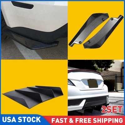 Juego de 2 difusores de parachoques trasero para Ford Focus alerón de 4 aletas divisor de labios + espatas traseras Foto 1 de 4