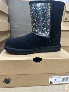 UGG Classic II stivali neri glitter trasparenti - taglia 5-1121014K - Bild 1 von 5