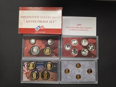 2009 United States Mint Silver Proof 18 coin Set 90% Silver - Image 1 of 4