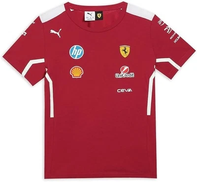 Scuderia Ferrari F1 Official KIDS Team T-Shirt PUMA Red 2025 - Image 1 of 4