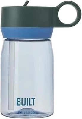 Botella de agua en cascada construida con tapa de paja, 12 oz, vidrio de mar, sin BPA, TOTALMENTE NUEVA Foto 1 de 4