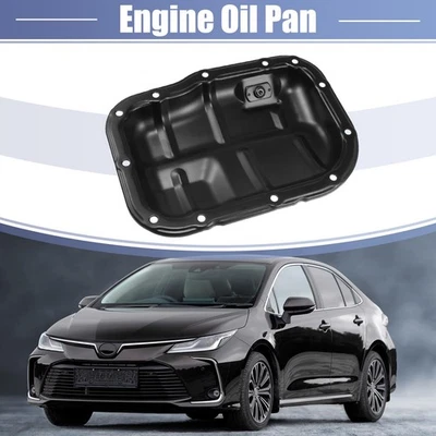 Engine Oil Pan 12102-37010 for Toyota Corolla Matrix C-HR Prius for Scion Black - Image 1 of 4