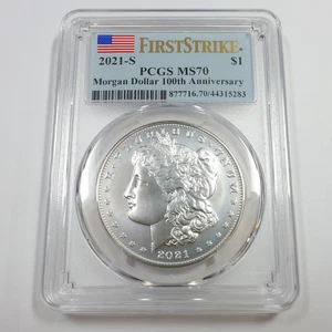 2021 S SAN FRANCISCO PCGS MS70 FDOI - Silver Morgan Dollar $1 US Coin #57192A - Picture 1 of 3
