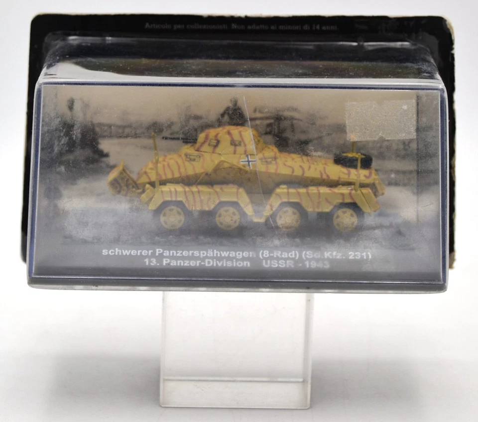 DIE CAST 1/72 TANK " SCHWERER (8 RAD) (SD.KFZ. 231) 13. PANZER DIVISION USSR ... - Immagine 1 di 1