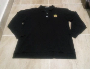 Camisa Polo Burberrys Vintage Años 90 Para Hombre Negra Manga Larga Hecha en EE. UU. Talla M - Imagen 1 de 5