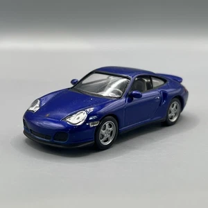DeAgostini 1/43 Scale 2000 Porsche 911 996 Turbo Coupe Blue with Plinth - Picture 1 of 8