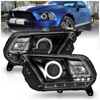 Faro Anzo 121323 para Ford Mustang 2010-2014 carcasa negra izquierda y derecha Foto 1 de 4