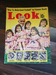 Look Magazine Oct 11, 1938 The Quints' Prison Torture Print Ads Football Rare - Picture 1 of 5