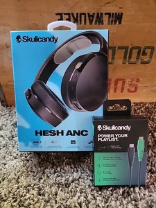 Skullcandy HESH ANC Wireless Over-Ear Headset -Black + Charging Cable - Photo 1 sur 3