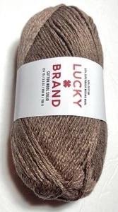 LUCKY  BRAND Yarn-COTTON WOOL SOLID..1pk.  DEEP TAUPE. I Combine Ship. - Picture 1 of 3