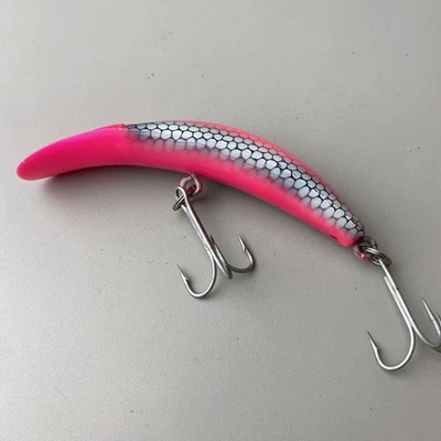 Luhr Jensen Kwikfish K15 Pre-Rapala  Pink Silver Scale Custom Color USA Made - Image 1 of 4
