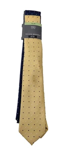 MARKS & SPENCER Para Hombres Precioso Paquete de 2 Conjunto Amarillo Mezcla Inteligente Corbata Delgada Talla Única - Imagen 1 de 2