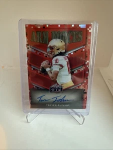 2025 Leaf Metal Football Arm Forces Trever Jackson Red Auto /15 Florida State - Bild 1 von 4