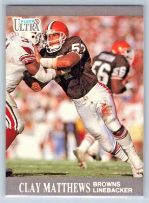 1991 Fleer Ultra Football - Clay Matthews - Cleveland Browns - Base - #31 - Image 1 of 2