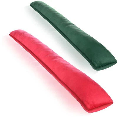 2x Zugluftstopper für Tür und Fenster - Microfaser Windstopper- rot/grün - Bild 1 von 4