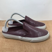 vans maroon slip ons