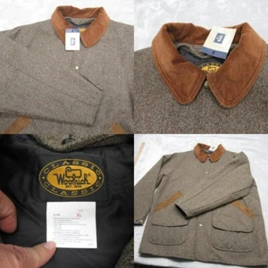 Vintage Woolrich Jacket Mens XL Brown Wool Blend Barn Coat Tweed Chore USA NEW - Picture 1 of 21