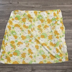 Vintage Cannon Monticello Flower Retro Fitted Bottom Sheet MCM Gold Green Read - Picture 1 of 5
