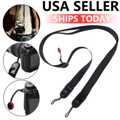 Camera Strap Universal Adjustable Durable for DSRL Compact Shoulder Fast Release - Image 1 of 4