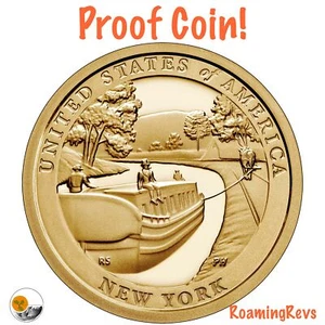 2021 S PROOF New York American Innovation $1 Dollar-Packet Boat Coin! - Picture 1 of 3